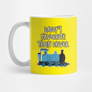 Daddy's Favourite Train Driver Kids Steam Engine (Blue) Mug